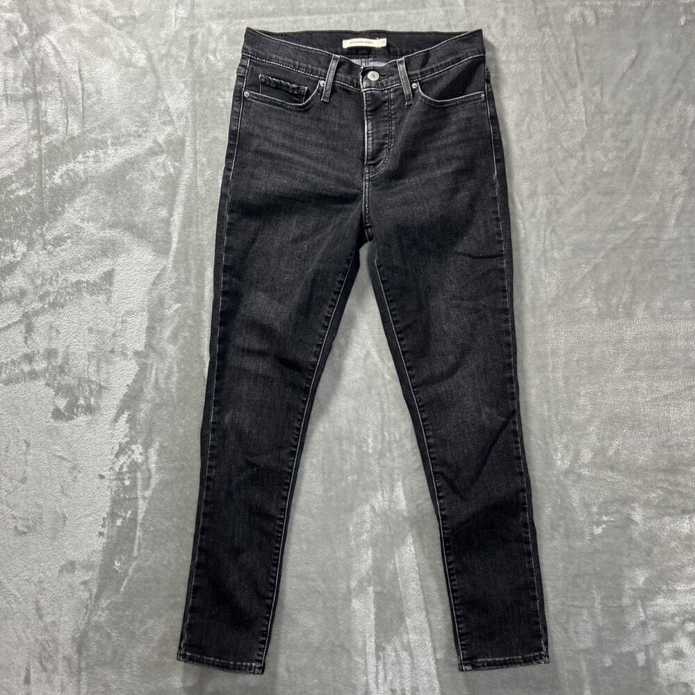 Levis 311 Jeans Womens 28 Shaping Skinny Stretch Black Casual Americana Retro